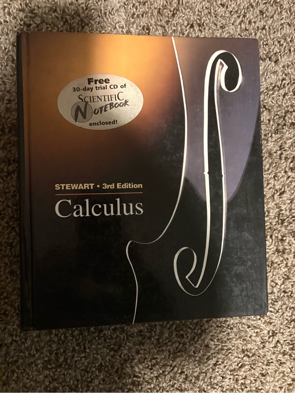 Calculus 3rd Edition Hardcover Textbook - Black and Brown